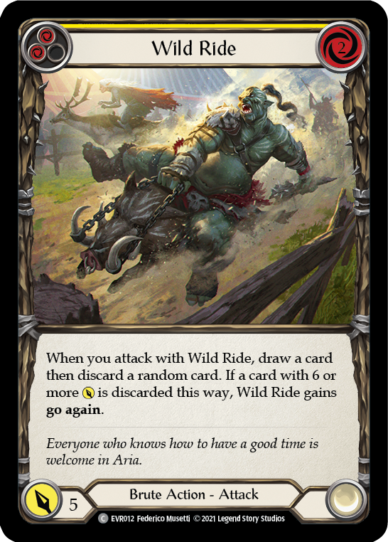 Wild Ride (Yellow) [EVR012] (Everfest)  1st Edition Rainbow Foil | Good Games Modbury