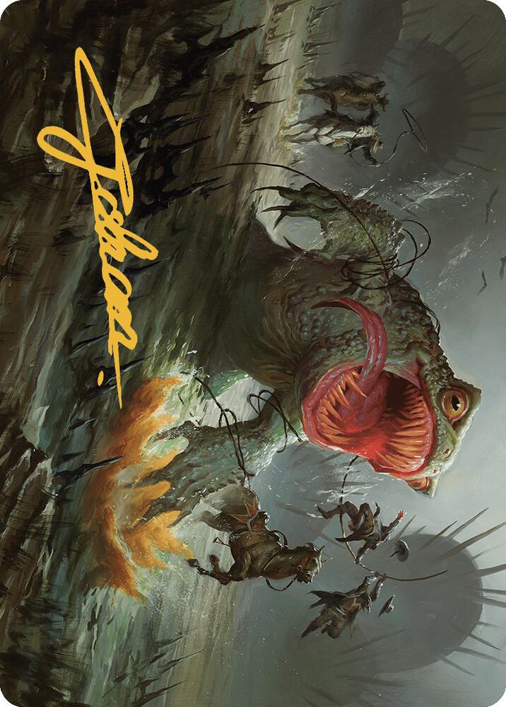 The Gitrog Ravenous Ride Art Card Gold Stamped Signature 22 (Art Series: Outlaws of Thunder Junction)  | Good Games Modbury
