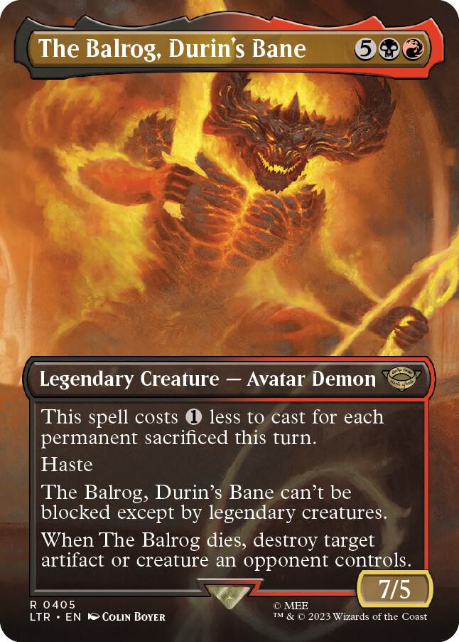The Balrog, Durin's Bane 405 (Universes Beyond: The Lord of the Rings: Tales of Middle-earth)  - Borderless Foil | Good Games Modbury