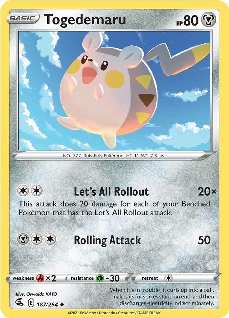 Togedemaru (187/264) [Sword & Shield: Fusion Strike] | Good Games Modbury