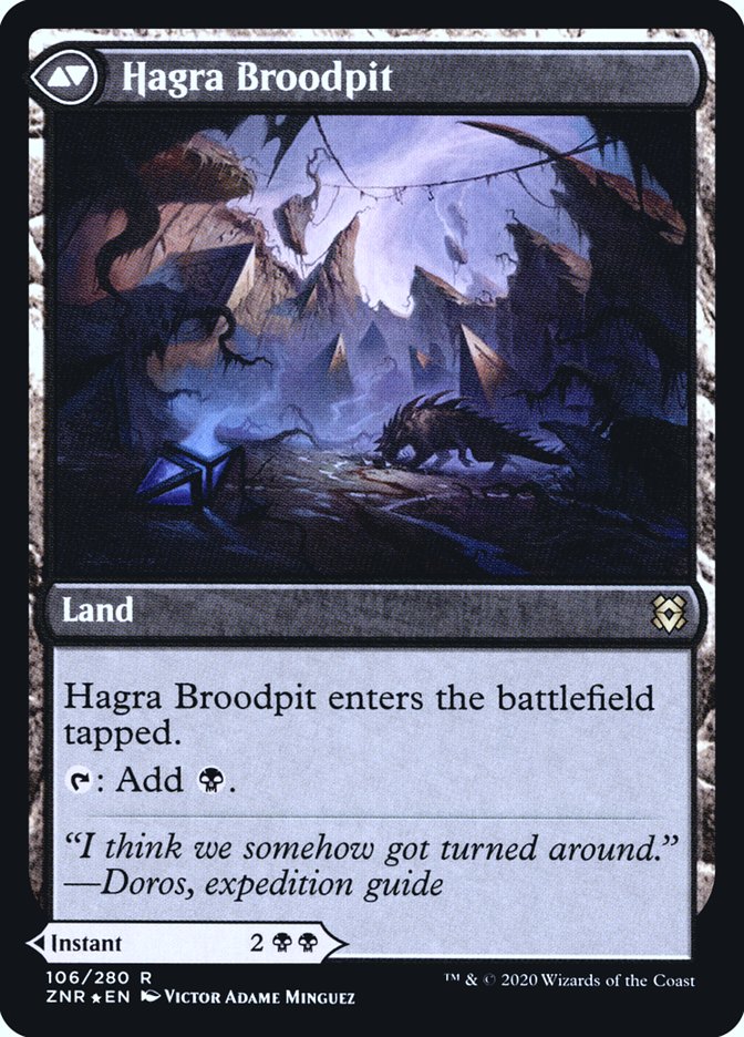Hagra Mauling // Hagra Broodpit [Zendikar Rising Prerelease Promos] | Good Games Modbury