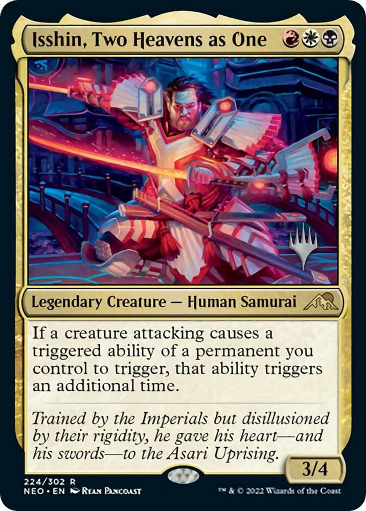 Isshin Two Heavens as One 224p/157 (Promo Pack: Kamigawa: Neon Dynasty)  - Foil | Good Games Modbury