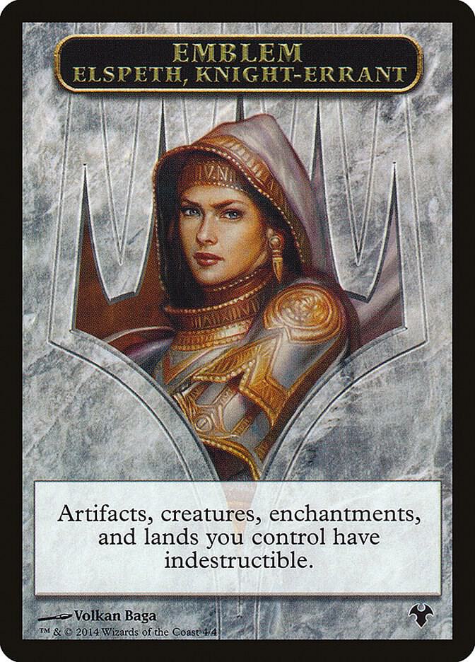 Emblem Elspeth Knight Errant Soldier Double Sided Token 4 // 1 (Magic Modern Event Deck)  | Good Games Modbury