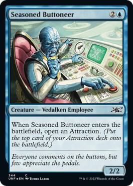 Seasoned Buttoneer Galaxy Foil 344/244 (Unfinity)  - Foil | Good Games Modbury