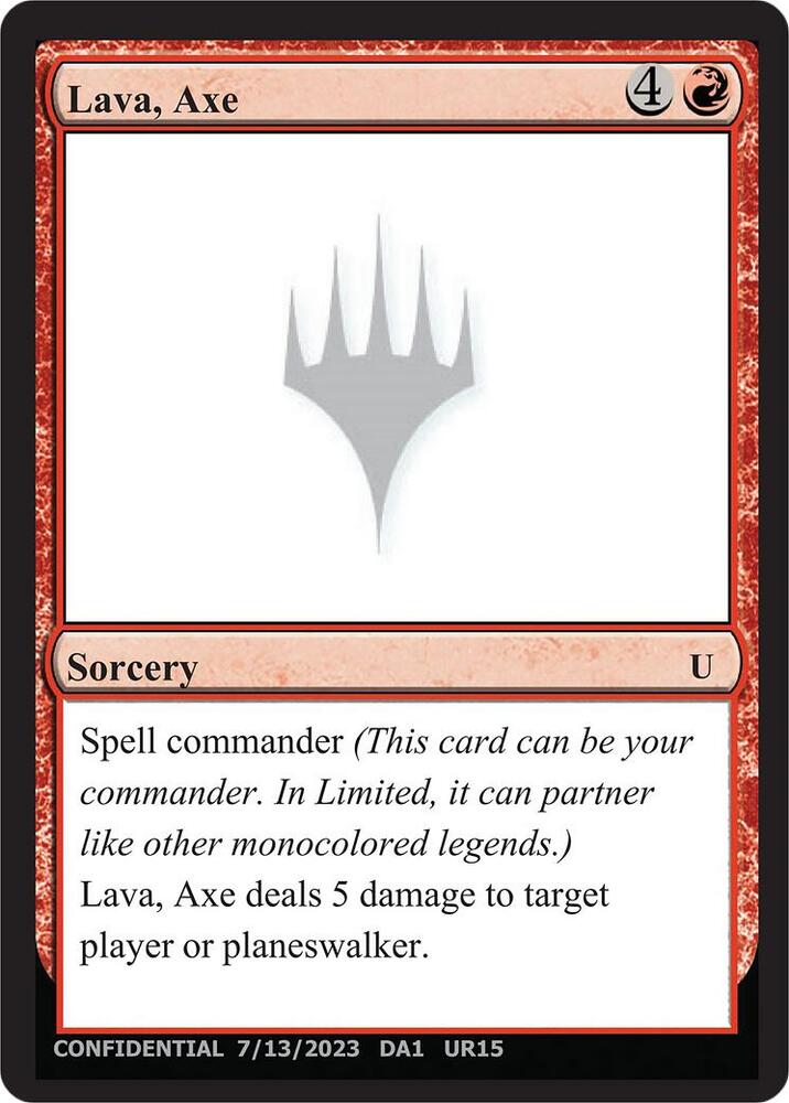 Lava Axe UR15/477 (Un-Known Event Playtest Cards)  | Good Games Modbury