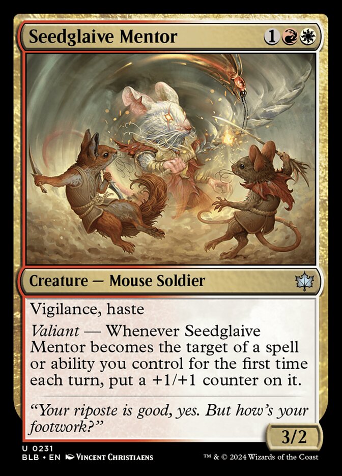 Seedglaive Mentor 231/281 (Bloomburrow)  - Foil | Good Games Modbury