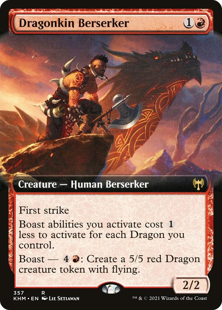 Dragonkin Berserker 357/285 (Kaldheim)  - Extended Art Foil | Good Games Modbury