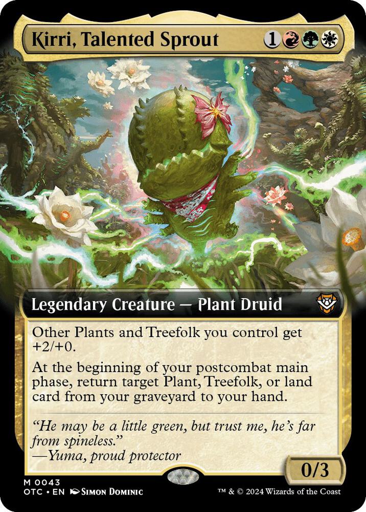 Kirri, Talented Sprout 43/342 (Commander: Outlaws of Thunder Junction)  - Extended Art | Good Games Modbury