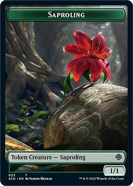 Saproling Human Warrior Double Sided Token 23 // 6 (Starter Commander Decks)  | Good Games Modbury