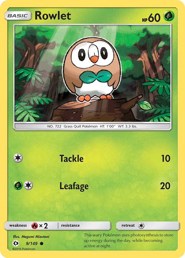 Rowlet (9/149) [Sun & Moon: Base Set] | Good Games Modbury