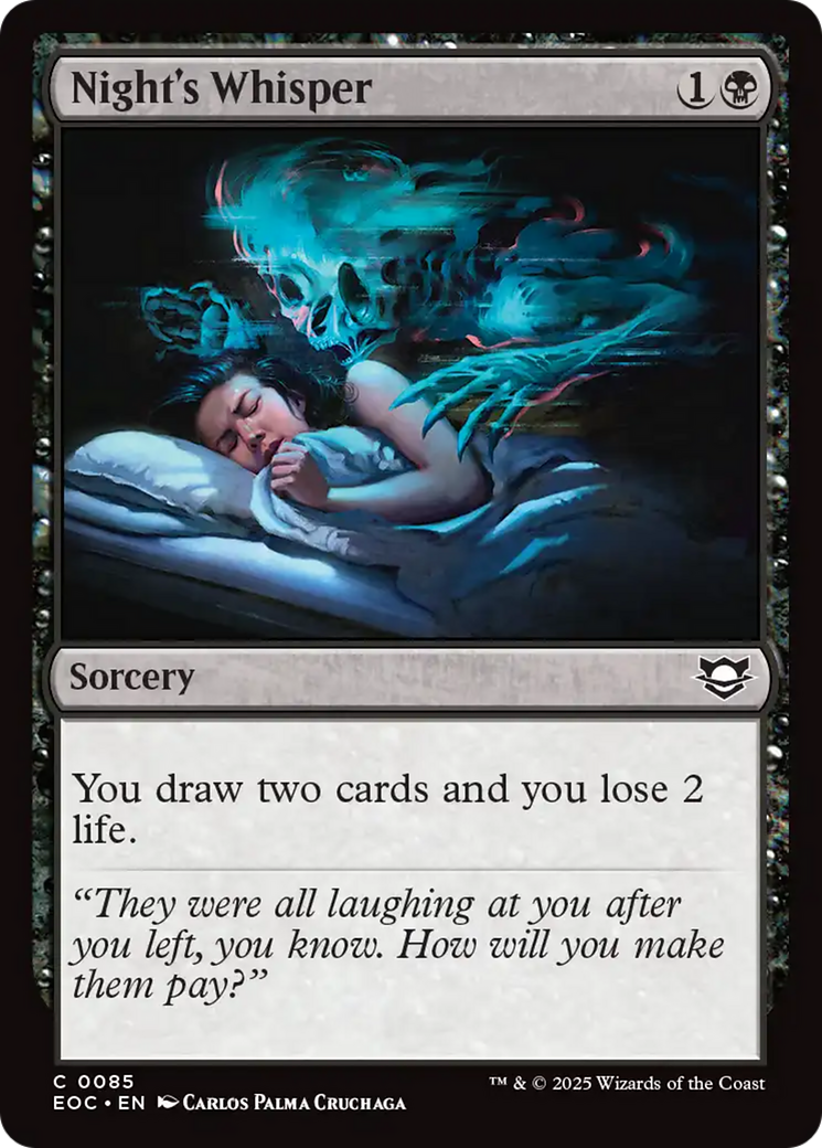 Night's Whisper [Edge of Eternities Commander] | Good Games Modbury