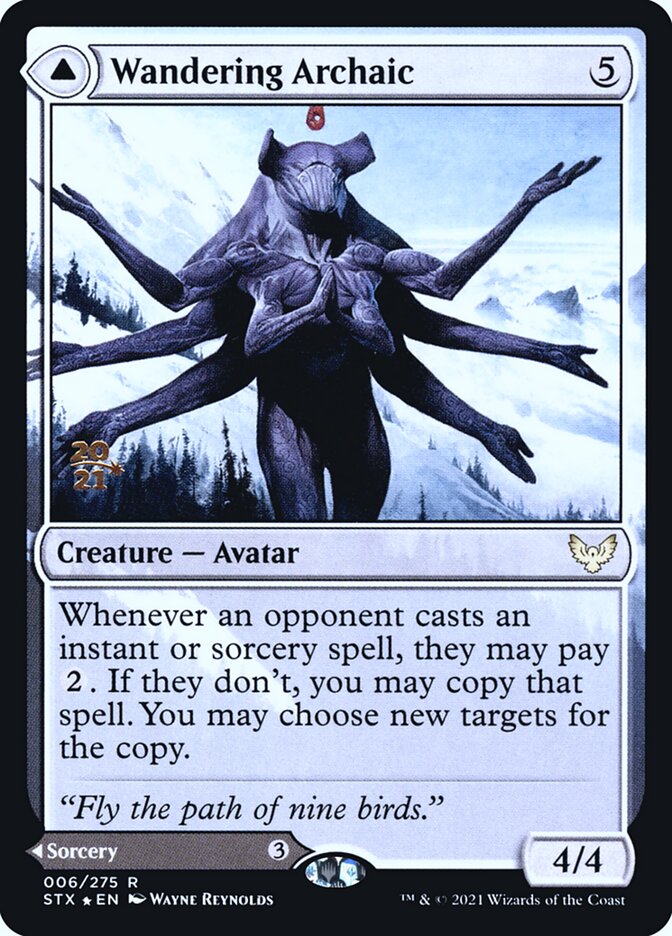 Wandering Archaic // Explore the Vastlands 6s/180 (Prerelease Cards)  - Foil | Good Games Modbury