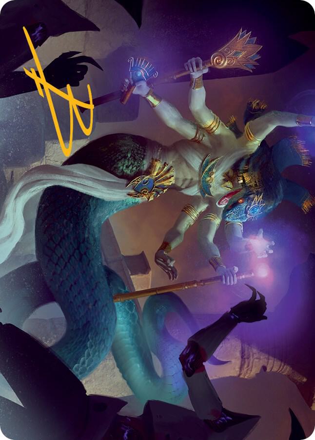 Imoti Celebrant of Bounty Art Card Gold Stamped Signature 79 (Art Series: March of the Machine)  | Good Games Modbury