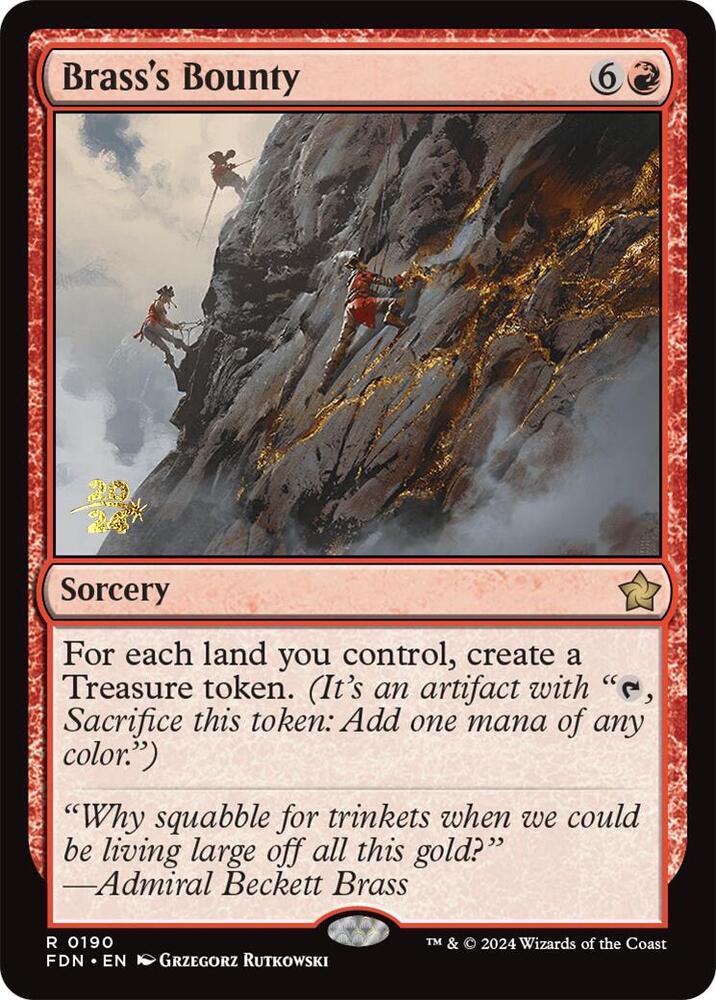 Brasss Bounty FDN 190s/101 (Prerelease Cards)  - Foil | Good Games Modbury