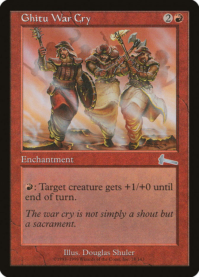 Ghitu War Cry 78/143 (Urza's Legacy)  - Foil | Good Games Modbury