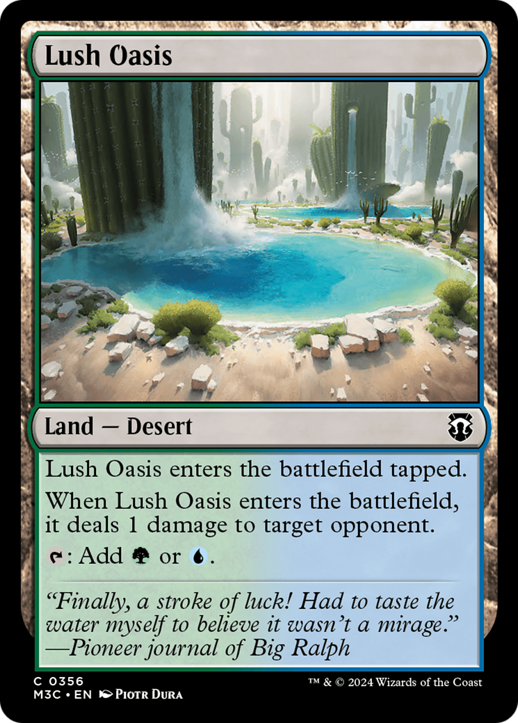 Lush Oasis (Ripple Foil) [Modern Horizons 3 Commander] | Good Games Modbury