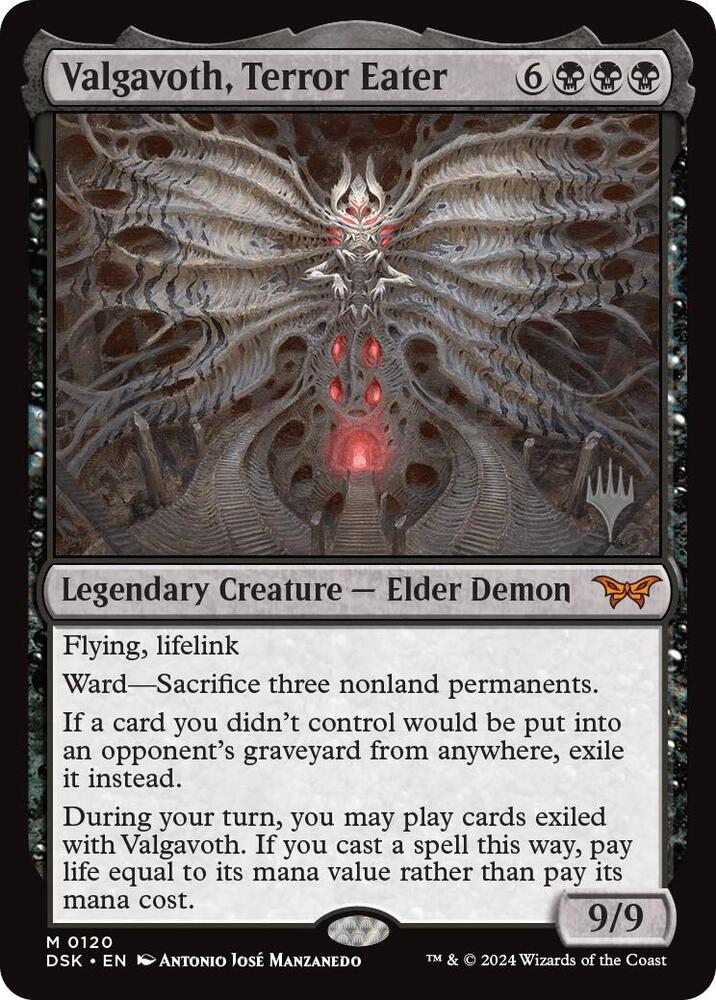 Valgavoth, Terror Eater 120 (Promo Pack: Duskmourn: House of Horror)  - Foil | Good Games Modbury