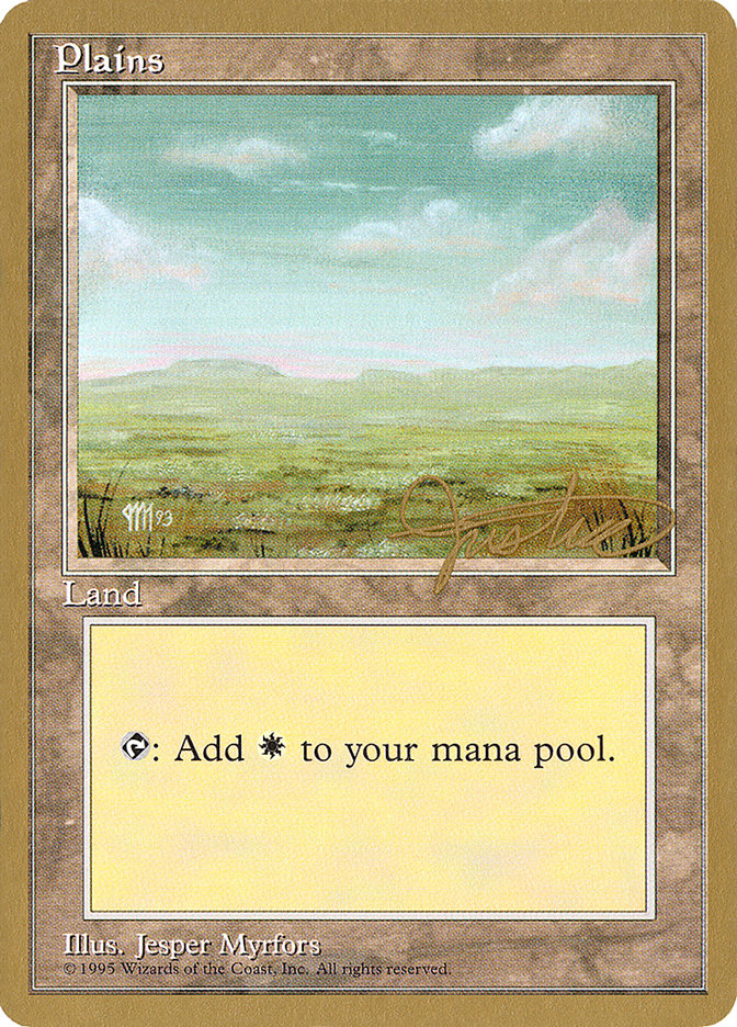 Plains (mj364) (Mark Justice) [Pro Tour Collector Set] | Good Games Modbury