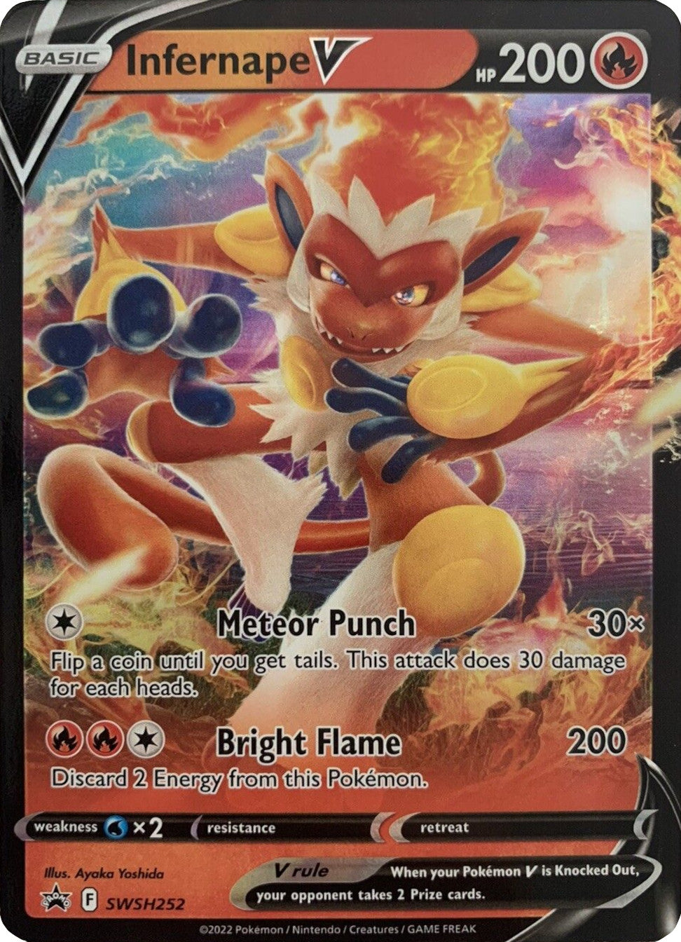 Infernape V (SWSH252) [Sword & Shield: Black Star Promos] | Good Games Modbury