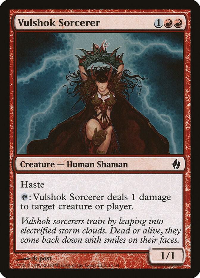 Vulshok Sorcerer 11/34 (Premium Deck Series: Fire and Lightning)  - Foil | Good Games Modbury