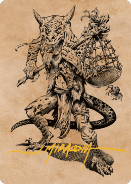Taunting Kobold Art Card (Gold-Stamped Signature) [Commander Legends: Battle for Baldur's Gate Art Series] | Good Games Modbury