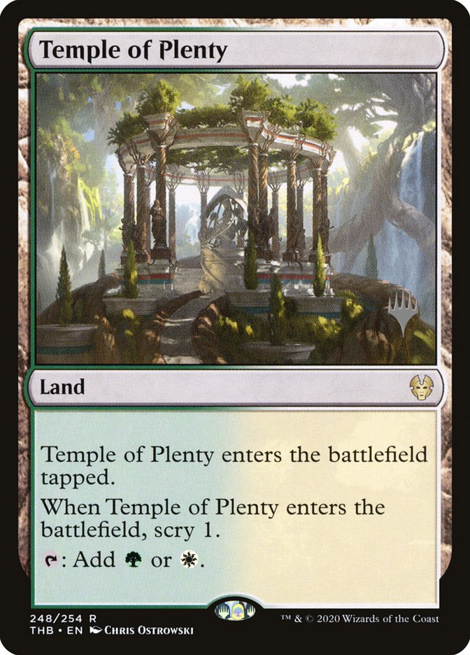 Temple of Plenty (Promo Pack) [Theros Beyond Death Promos] | Good Games Modbury