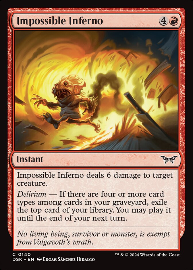 Impossible Inferno 140/286 (Duskmourn: House of Horror)  - Foil | Good Games Modbury
