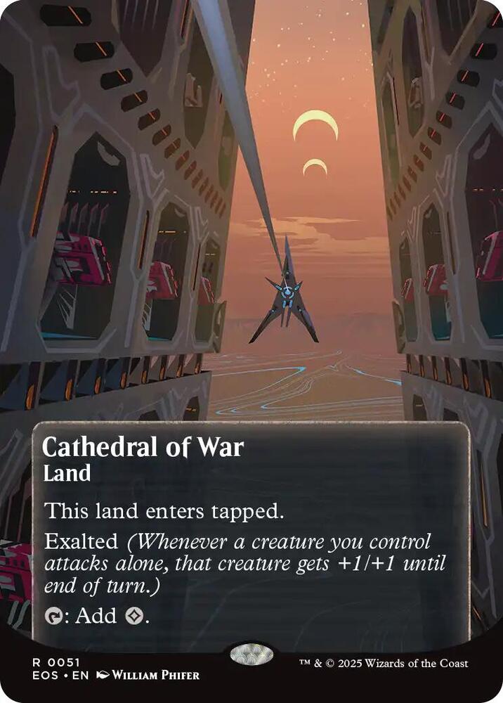 Cathedral of War 51/45 (Edge of Eternities: Stellar Sights)  - Borderless Foil | Good Games Modbury