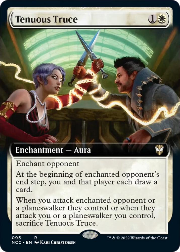 Tenuous Truce Extended Art 95 (Commander: Streets of New Capenna)  | Good Games Modbury