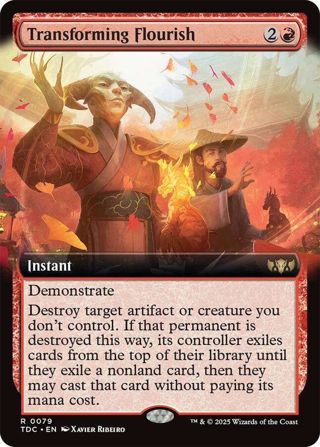 Transforming Flourish Extended Art 79 (Commander: Tarkir: Dragonstorm)  - Extended Art | Good Games Modbury
