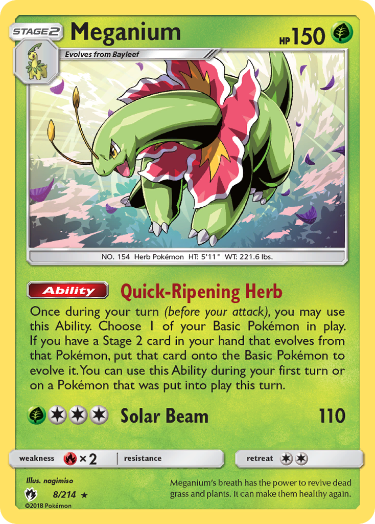 Meganium (8/214) [Sun & Moon: Lost Thunder] | Good Games Modbury