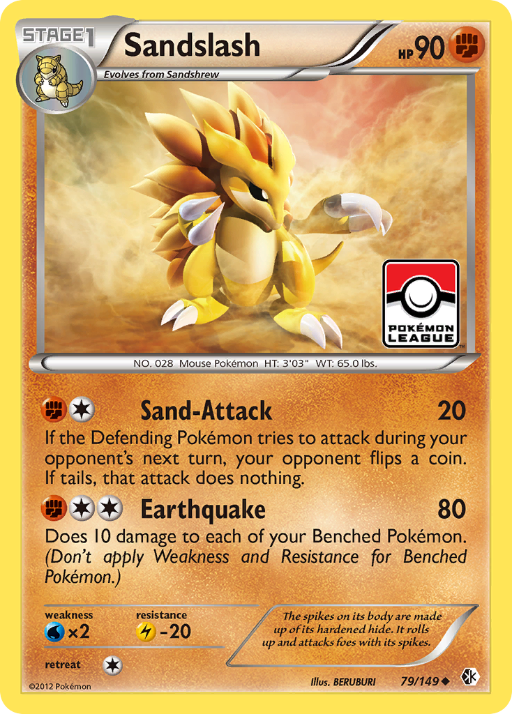 Sandslash (79/149) [Black & White: Boundaries Crossed] | Good Games Modbury