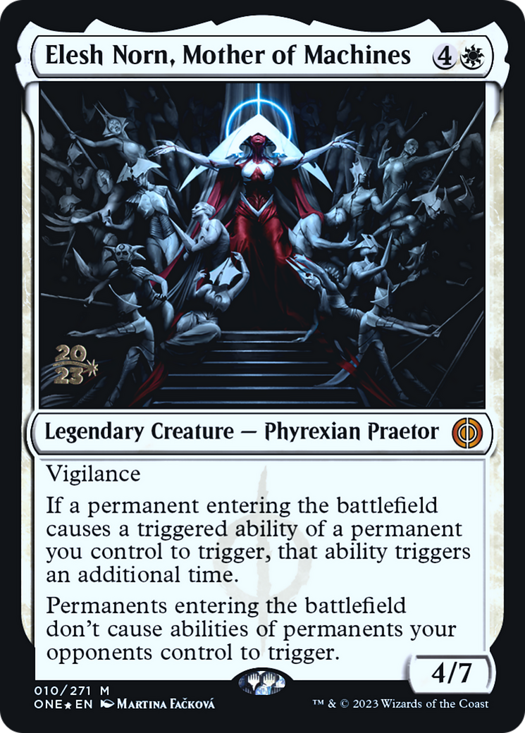 Elesh Norn, Mother of Machines [Phyrexia: All Will Be One Prerelease Promos] | Good Games Modbury