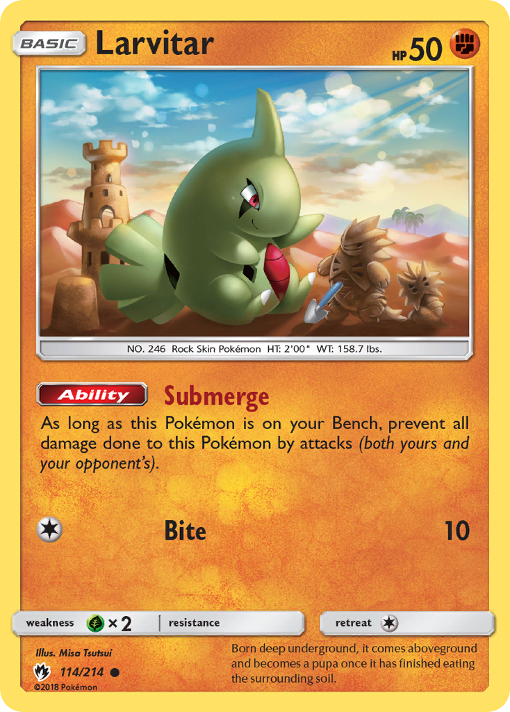 Larvitar (114/214) [Sun & Moon: Lost Thunder] | Good Games Modbury