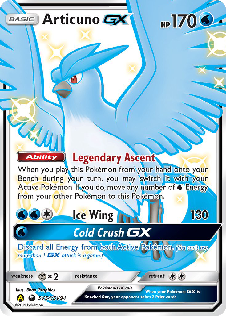 Articuno GX (SV54/SV94) [Sun & Moon: Hidden Fates - Shiny Vault] | Good Games Modbury