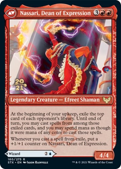 Uvilda, Dean of Perfection // Nassari, Dean of Expression [Strixhaven: School of Mages Prerelease Promos] | Good Games Modbury