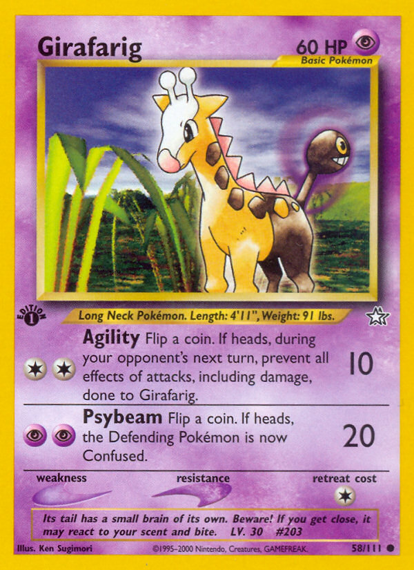 Girafarig (58/111) [Neo Genesis 1st Edition] | Good Games Modbury