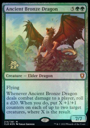 Ancient Bronze Dragon [Commander Legends: Battle for Baldur's Gate Prerelease Promos] | Good Games Modbury