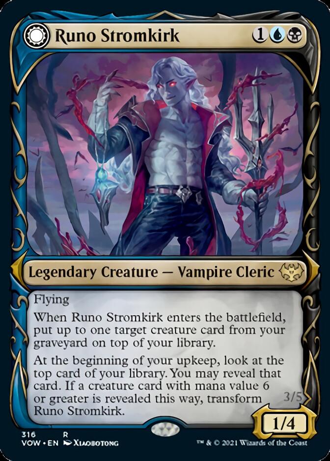 Runo Stromkirk // Krothuss, Lord of the Deep (Showcase Fang Frame) [Innistrad: Crimson Vow] | Good Games Modbury