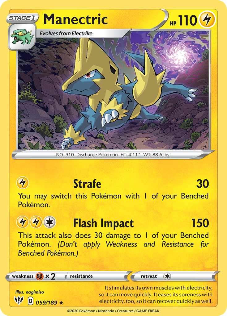 Manectric (059/189) [Sword & Shield: Darkness Ablaze] | Good Games Modbury