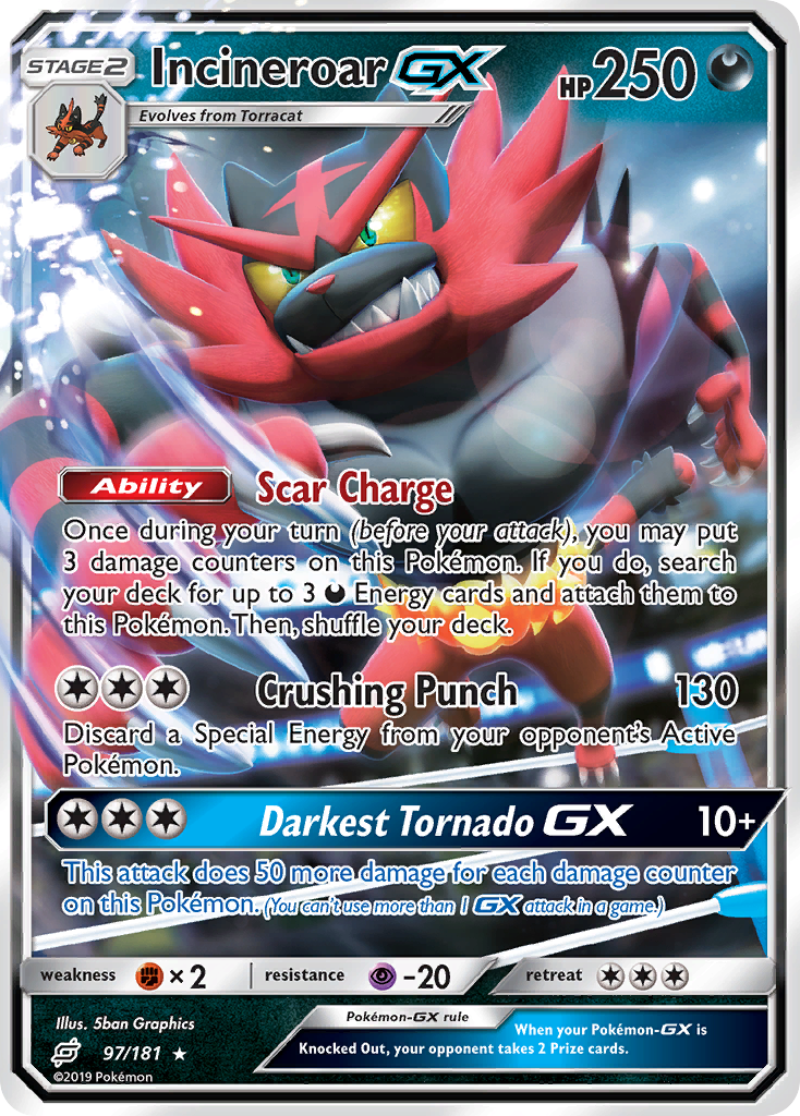 Incineroar GX (97/181) [Sun & Moon: Team Up] | Good Games Modbury