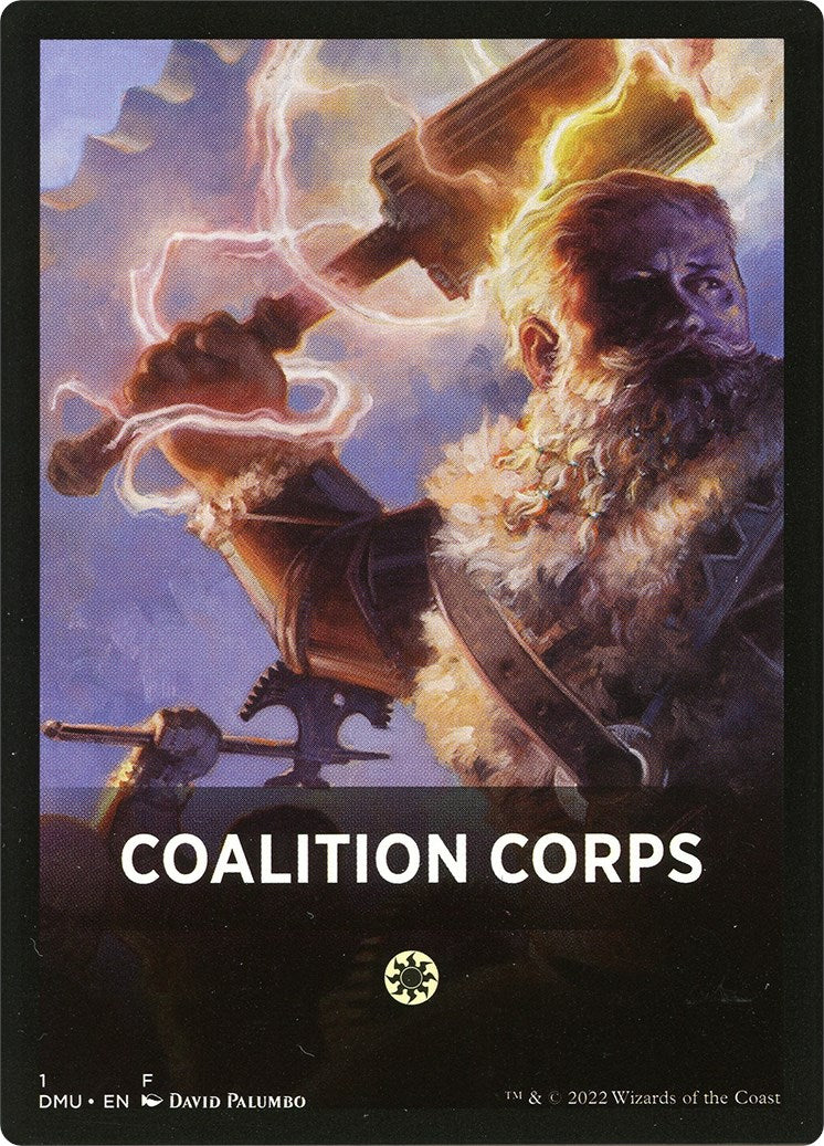 Coalition Corps Theme Card [Dominaria United Tokens] | Good Games Modbury