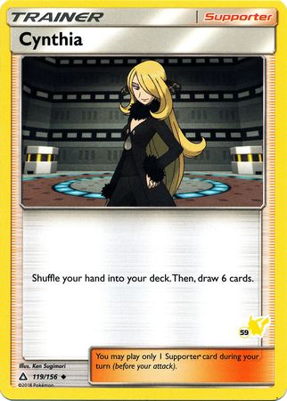 Cynthia (119/156) (Pikachu Stamp #59) [Battle Academy 2020] | Good Games Modbury