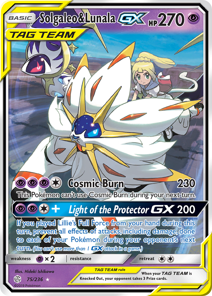 Solgaleo & Lunala GX (75/236) [Sun & Moon: Cosmic Eclipse] | Good Games Modbury