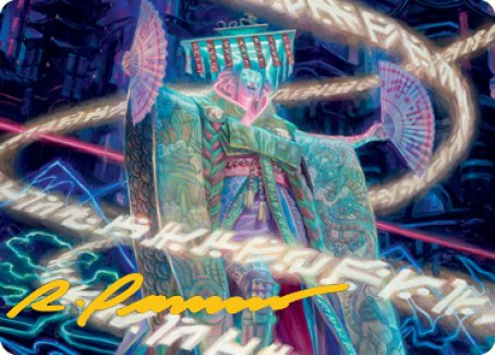 Satsuki, the Living Lore Art Card (Gold-Stamped Signature) [Kamigawa: Neon Dynasty Art Series] | Good Games Modbury