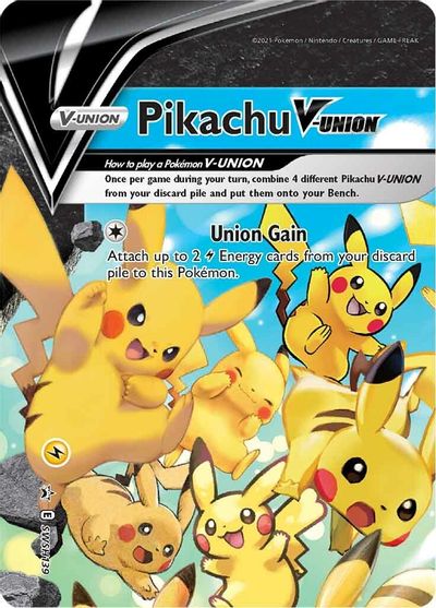 Pikachu V-UNION (SWSH139) (Celebrations) [Sword & Shield: Black Star Promos] | Good Games Modbury