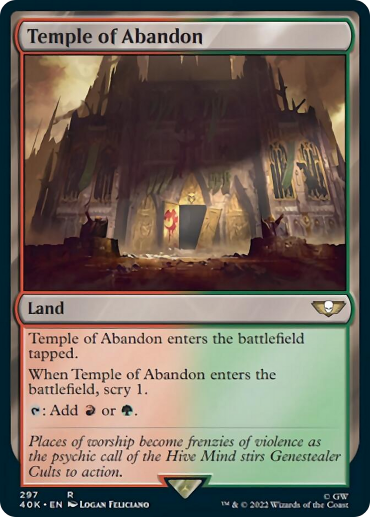 Temple of Abandon (Surge Foil) [Universes Beyond: Warhammer 40,000] | Good Games Modbury
