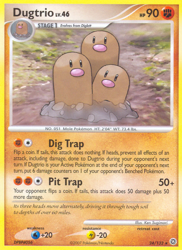 Dugtrio (24/132) [Diamond & Pearl: Secret Wonders] | Good Games Modbury