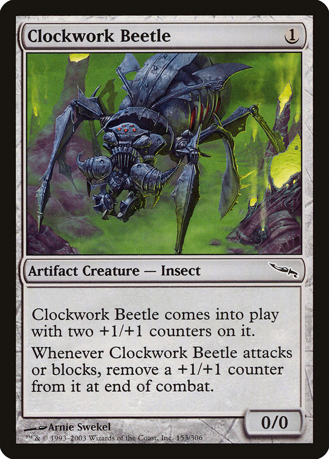 Clockwork Beetle [Mirrodin] | Good Games Modbury