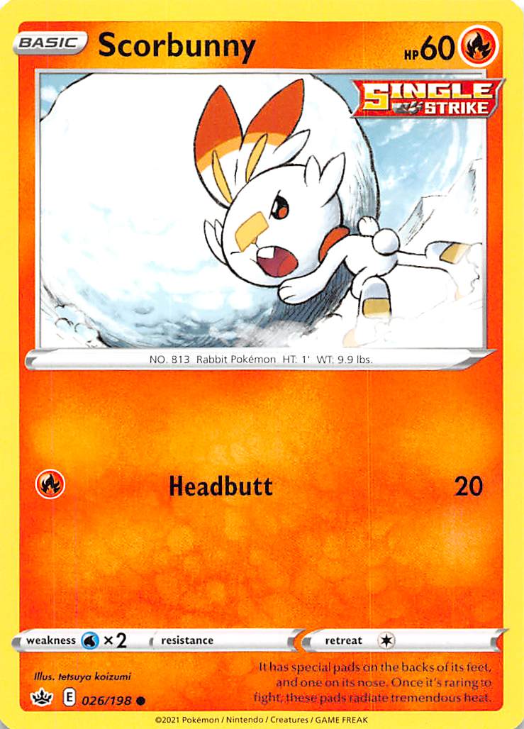 Scorbunny (026/198) [Sword & Shield: Chilling Reign] | Good Games Modbury